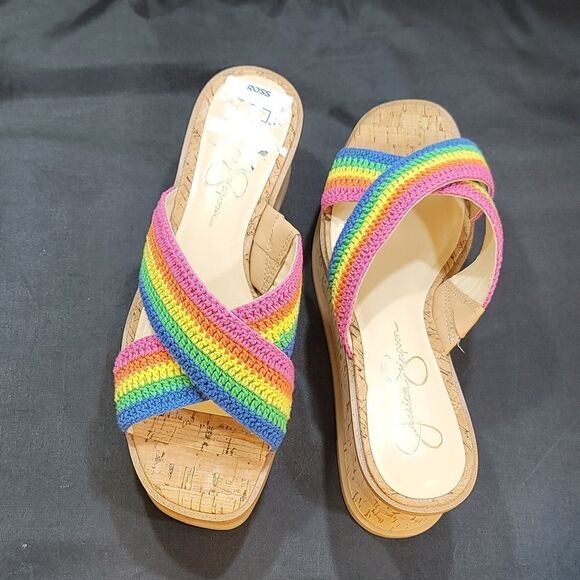 BRAND NEW JESSICA SIMPSON ELIZA CROCHET PLATFORM SANDAL S2 - Picture 4 of 15